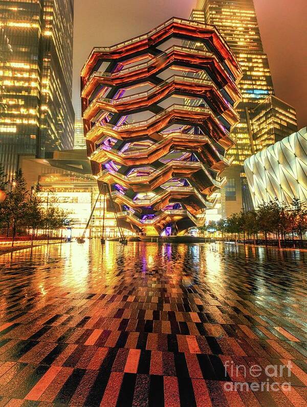 New York Art Print featuring the photograph Vessel At Hudson Yards by Lev Kaytsner