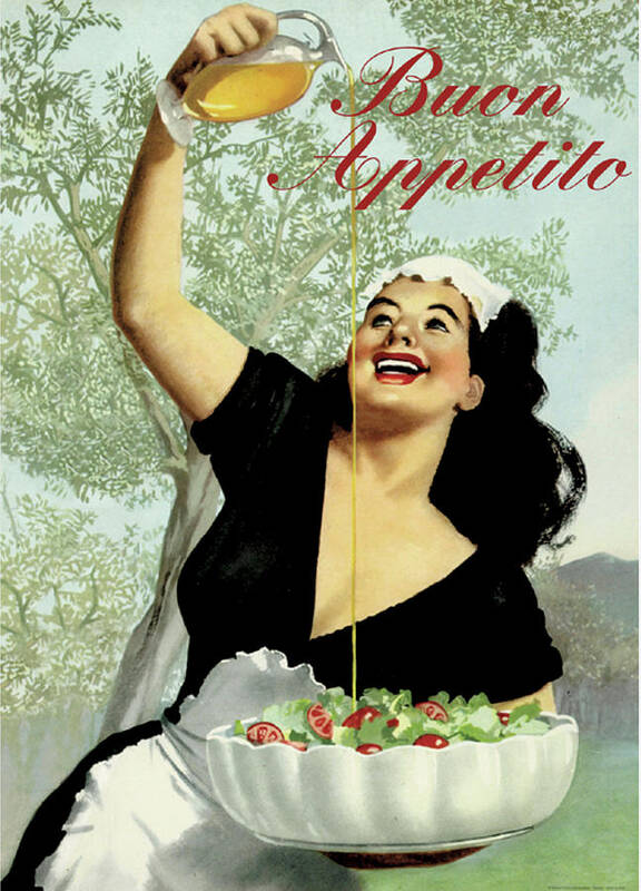 Vintage Italian Cucina Poster Buon Appetito Art Print