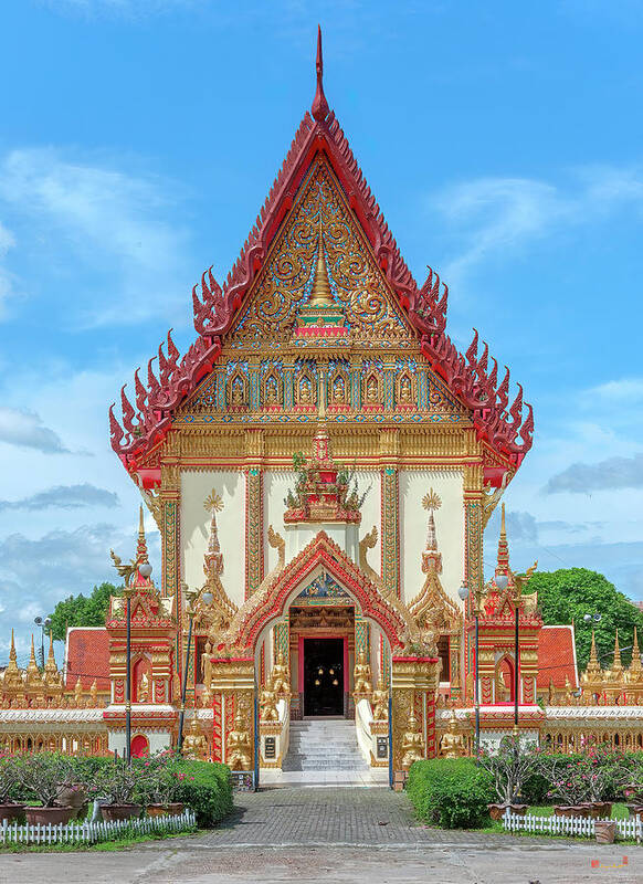 Scenic Art Print featuring the photograph Wat Si Thep Pradittharam Phra Ubosot DTHNP0277 by Gerry Gantt