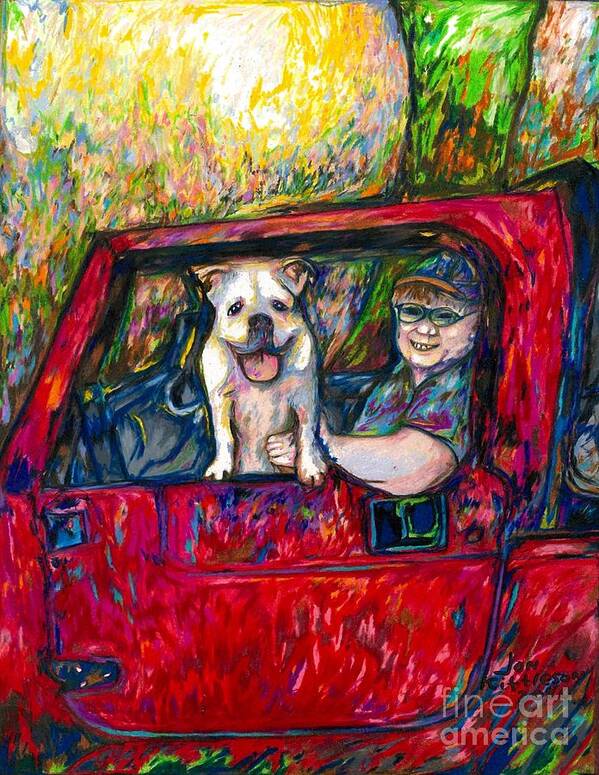 #dogs #dogsofinstagram #dog #dogstagram #puppy #doglover #dogoftheday #instadog #doglovers #doglife #pets #love #puppylove #puppies #pet #puppiesofinstagram #dogsofinsta #cute #instagram #of #petsofinstagram #dogslife #doggo #animals #ilovemydog #cats #doglove #petstagram #dogphotography #cutedogs Art Print featuring the drawing Wendy and Zoee by Jon Kittleson