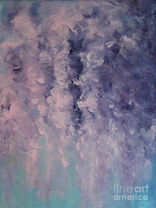 Abstract Art Print featuring the painting Whimsical Wisteria by Jane See
