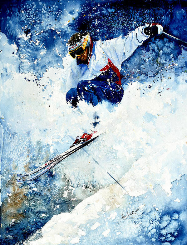 Sports Art Art Print featuring the painting White Magic by Hanne Lore Koehler