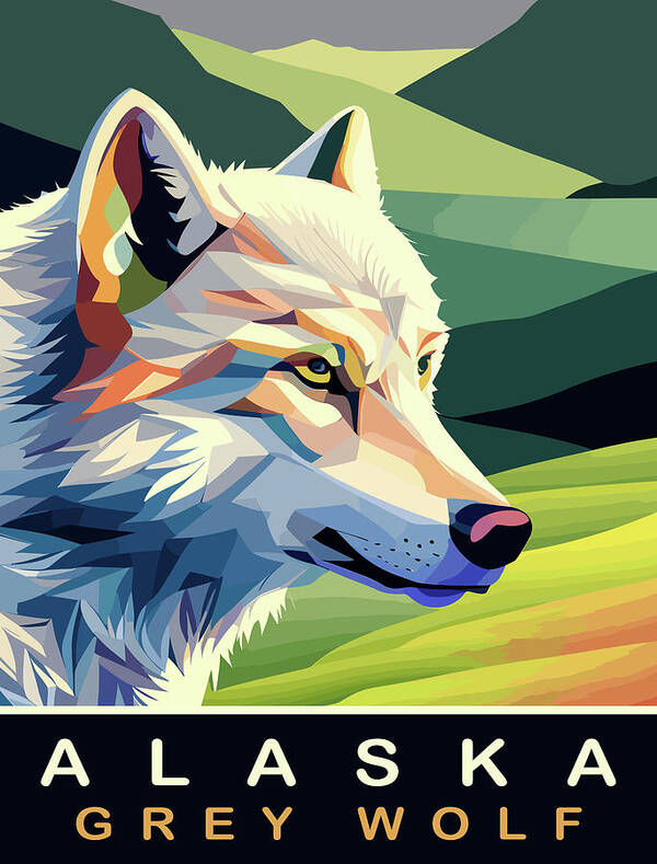 Wildlife Art Print featuring the digital art Wildlife in Alaska by Long Shot