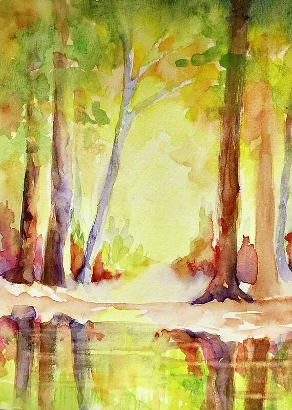 Forest Art Print featuring the painting Wood Element by Caroline Patrick