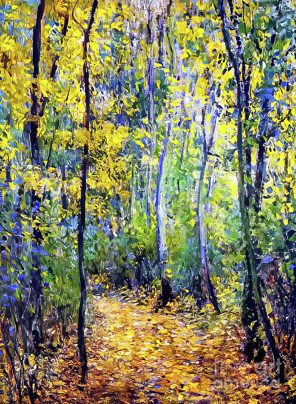Wood Art Print featuring the painting Wood Lane by Claude Monet 1876 by Claude Monet