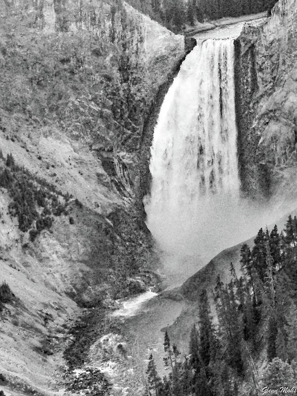 Yellowstone Falls Art Print featuring the photograph Yellowstone Falls by GLENN Mohs
