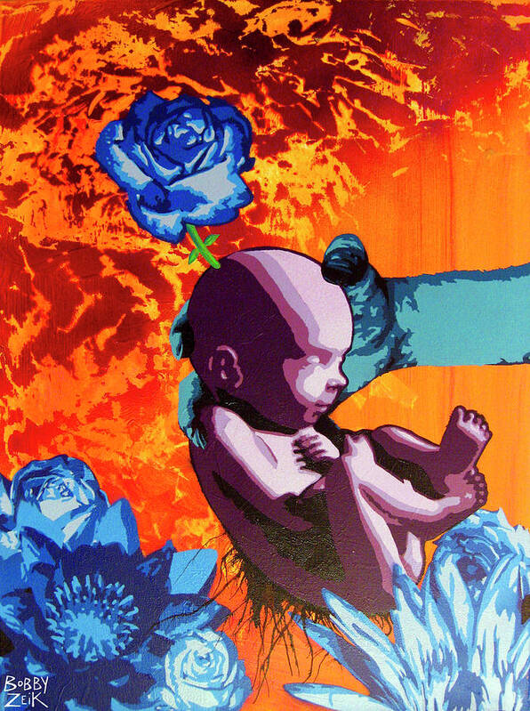 Baby Art Print featuring the painting You Picked A Good One by Bobby Zeik