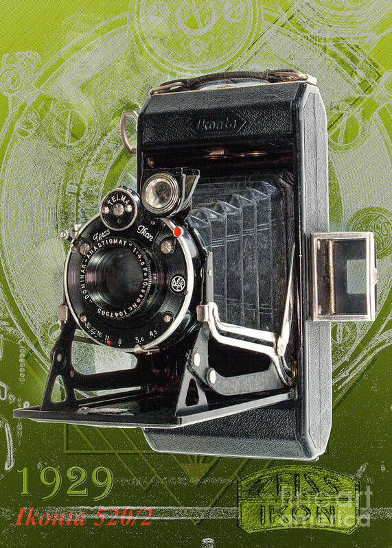 Kodak Art Print featuring the digital art Zeiss Ikon Ikonta 520 2 by Anthony Ellis