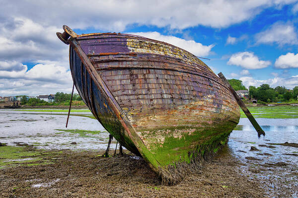 Wreck Art Print featuring the photograph Wreck at Hooe lake by Steev Stamford