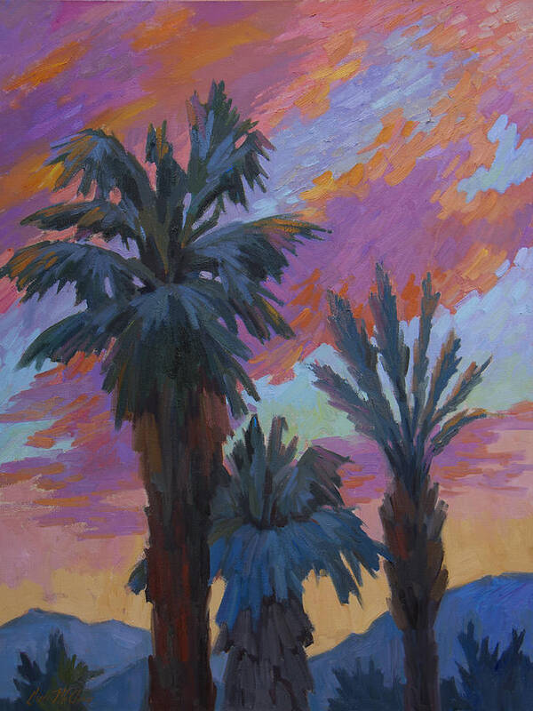 Desert Art Print featuring the painting A New Day by Diane McClary