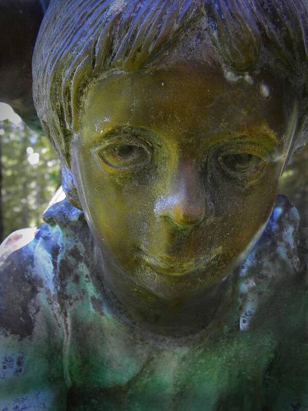 Bronze Children Art Print featuring the photograph Look into My Eyes by Frank Wilson