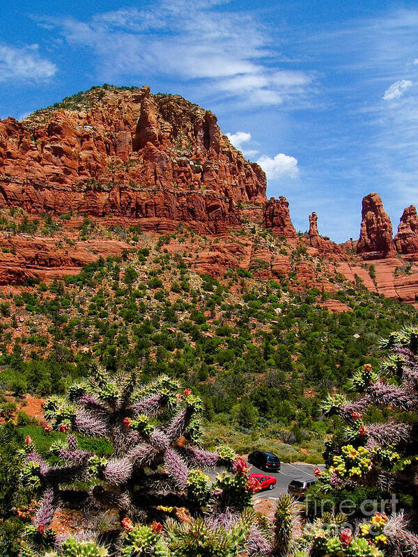 Arid Art Print featuring the photograph Madonna and Child Two Nuns Rock Formations Sedona Arizona by Amy Cicconi