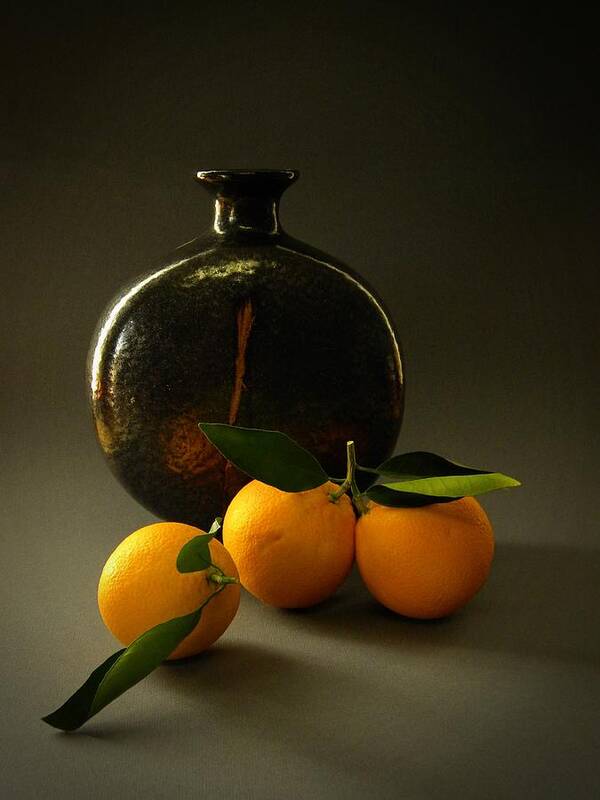 Still Life With Oranges Art Print featuring the photograph Still Life With Oranges by Frank Wilson
