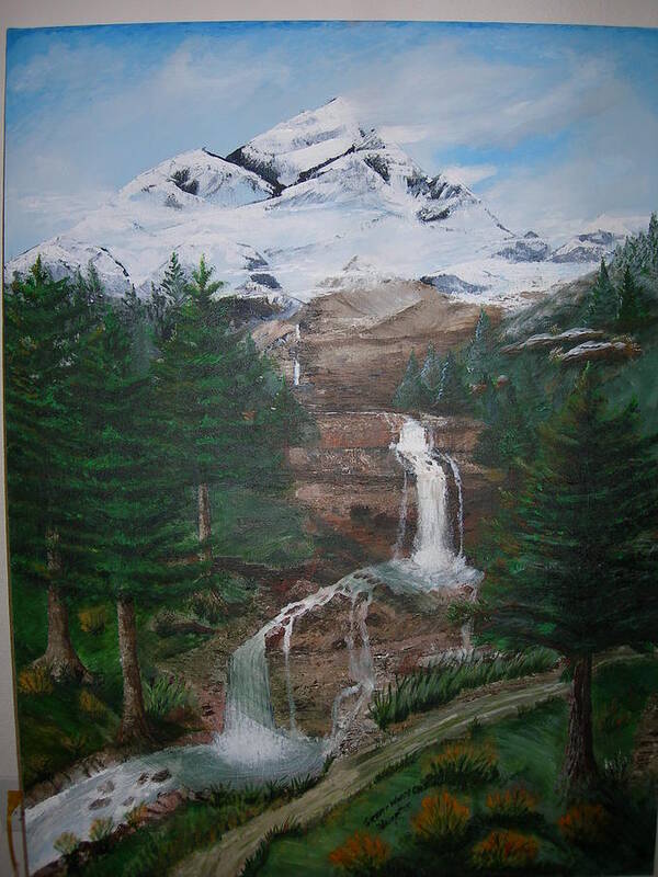 Landscape Art Print featuring the painting Big White One by Jack Hampton