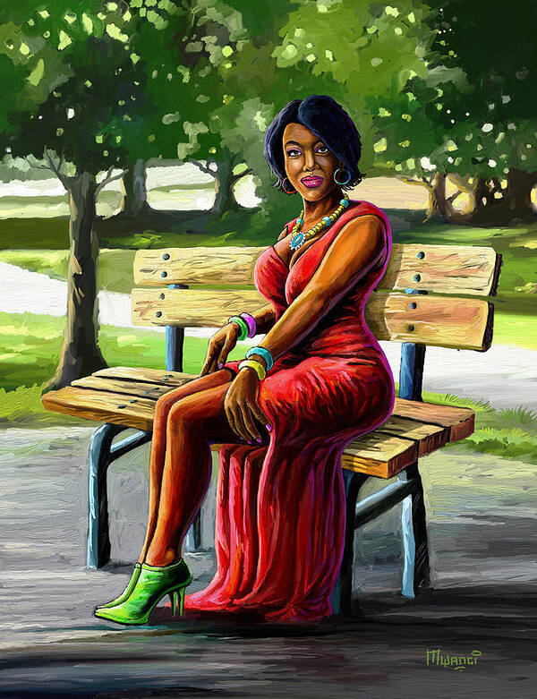 Fashion Art Print featuring the painting Mismatched and Happy by Anthony Mwangi
