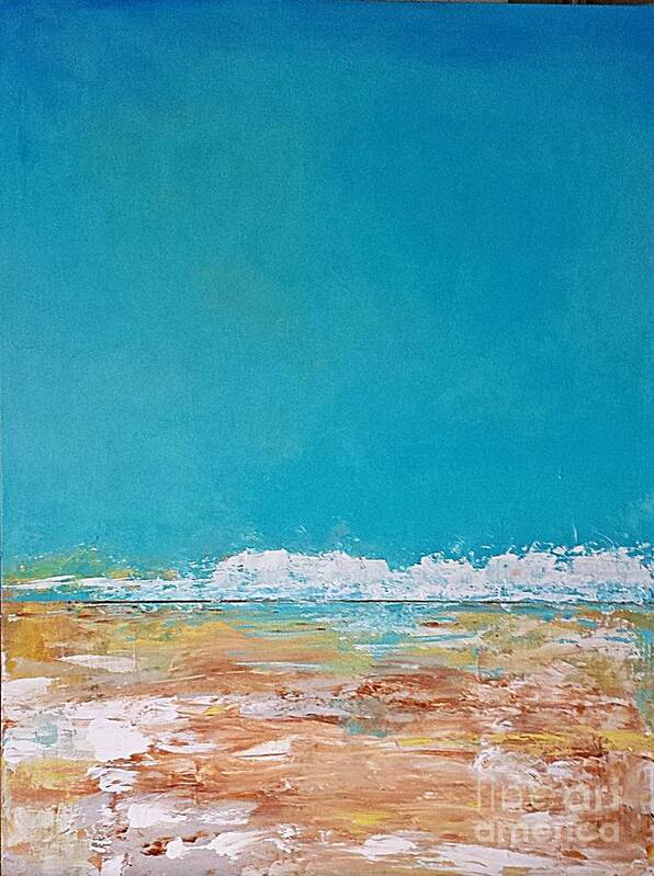 Ocean Art Print featuring the painting Ocean 3 by Diana Bursztein