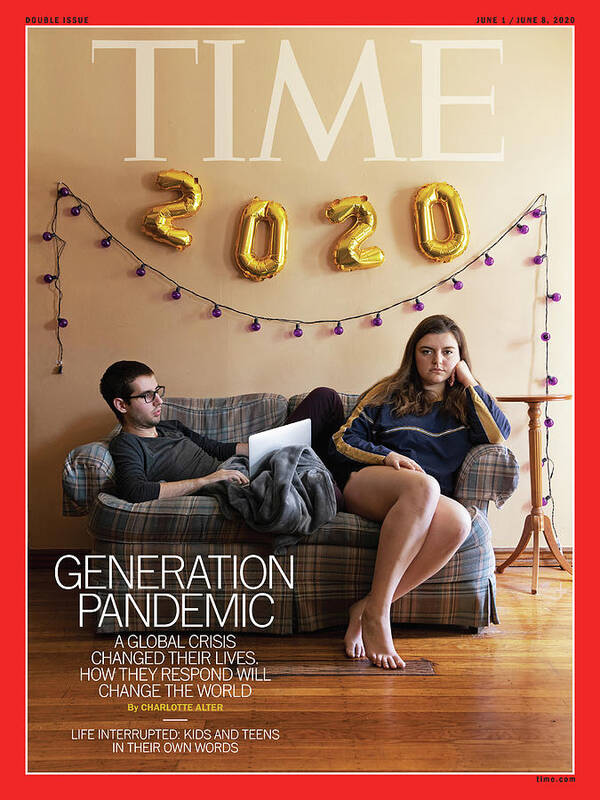 Pandemic Art Print featuring the photograph Generation Pandemic Time Cover by Photograph by Hannah Beier for TIME