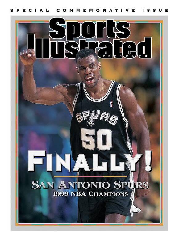 Playoffs Art Print featuring the photograph San Antonio Spurs David Robinson, 1999 Nba Western Sports Illustrated Cover by Sports Illustrated
