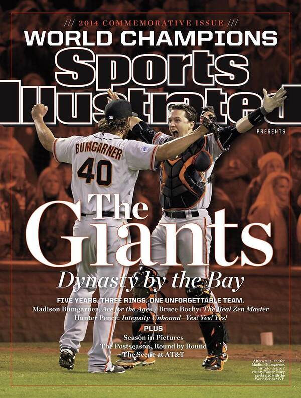 American League Baseball Art Print featuring the photograph The Giants Dynasty By The Bay Sports Illustrated Cover by Sports Illustrated