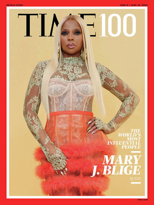 2022 Time100 Art Print featuring the photograph 2022 TIME100 - Mary J. Blige by Photograph by Micaiah Carter for TIME