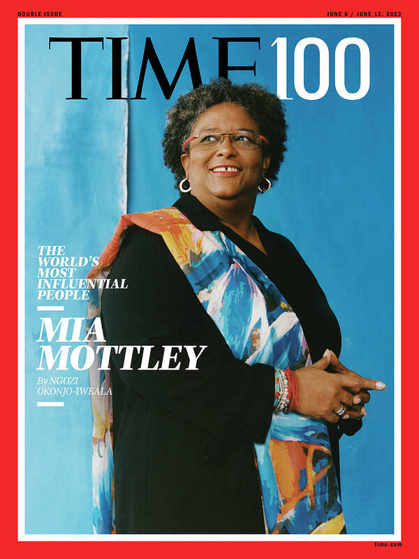 2022 Time100 Art Print featuring the photograph 2022 TIME100 - Mia Mottley by Photograph by Camila Falquez for TIME