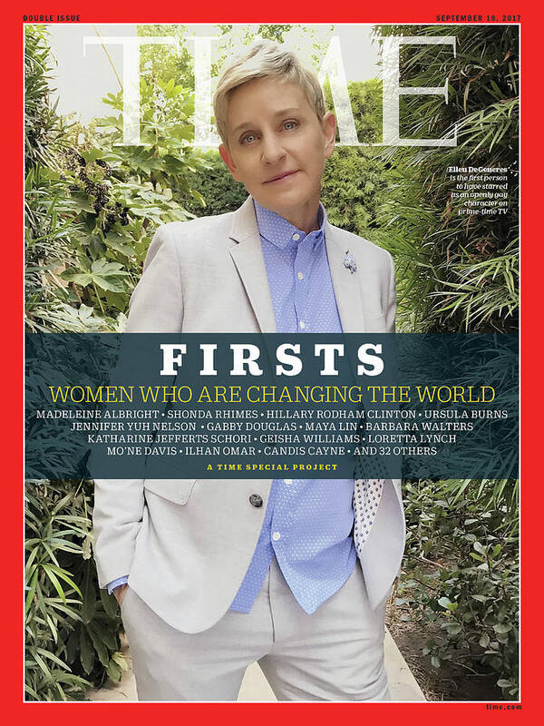 Ellen Degeneres Art Print featuring the photograph Firsts - Women Who Are Changing the World, Ellen Degeneres by Photograph by Luisa Dorr for TIME
