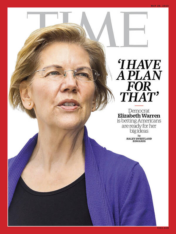Elizabeth Warren Art Print featuring the photograph I Have A Plan For That by Photograph by Krista Schlueter for TIME