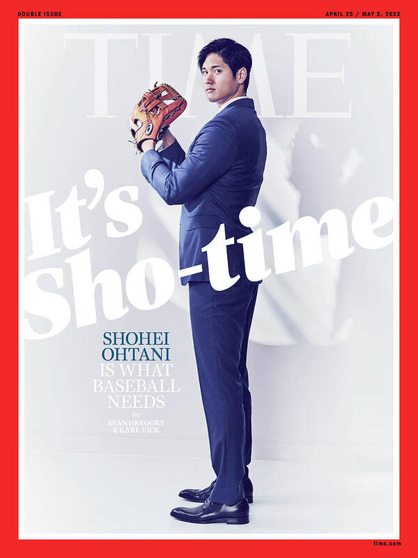 It's Sho-time Art Print featuring the photograph It's Sho-Time - Shohei Ohtani, baseball player by Photograph by Ian Allen for TIME