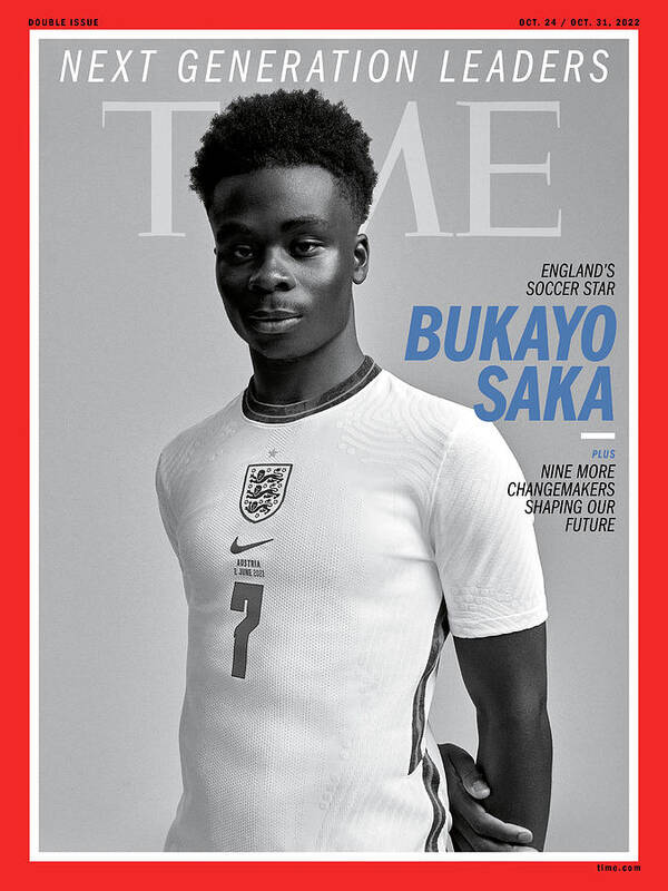 Next Generation Leaders Art Print featuring the photograph Next Generation Leaders - Bukayo Saka by Photograph by Campbell Addy for TIME