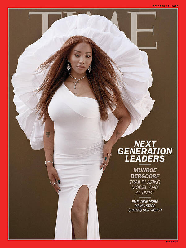 Next Generation Leader Art Print featuring the photograph NGL -Munroe Bergdorf by Photograph by Ronan Mckenzie for TIME
