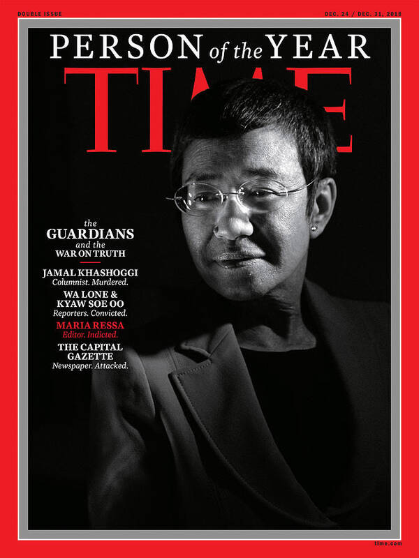 2018 Person Of The Year: The Guardians Art Print featuring the photograph 2018 Person of the Year - The Guardians - Maria Ressa by Photograph by Moises Saman-Magnum Photos for TIME