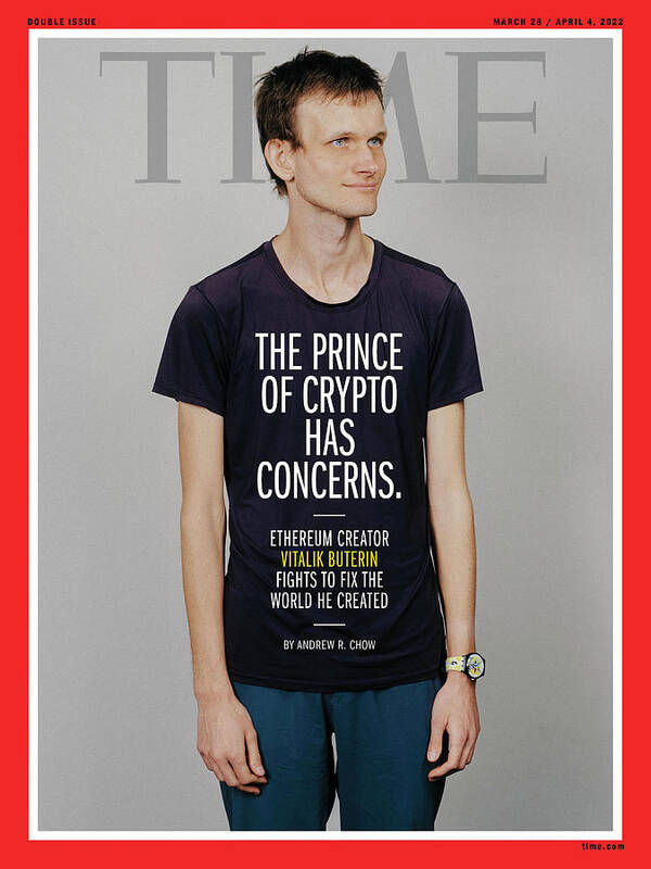 The Prince Of Crypto Has Concerns Art Print featuring the photograph The Prince of Crypto Has Concerns - Vitalik Buterin, creator of Ethereum by Photograph by Benjamin Rasmussen for TIME