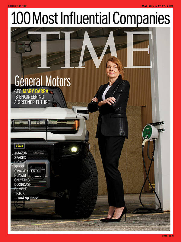 Time 100 Most Influential Companies Art Print featuring the photograph TIME 100 Companies - Mary Barra by Photograph by Brittany Greeson for TIME