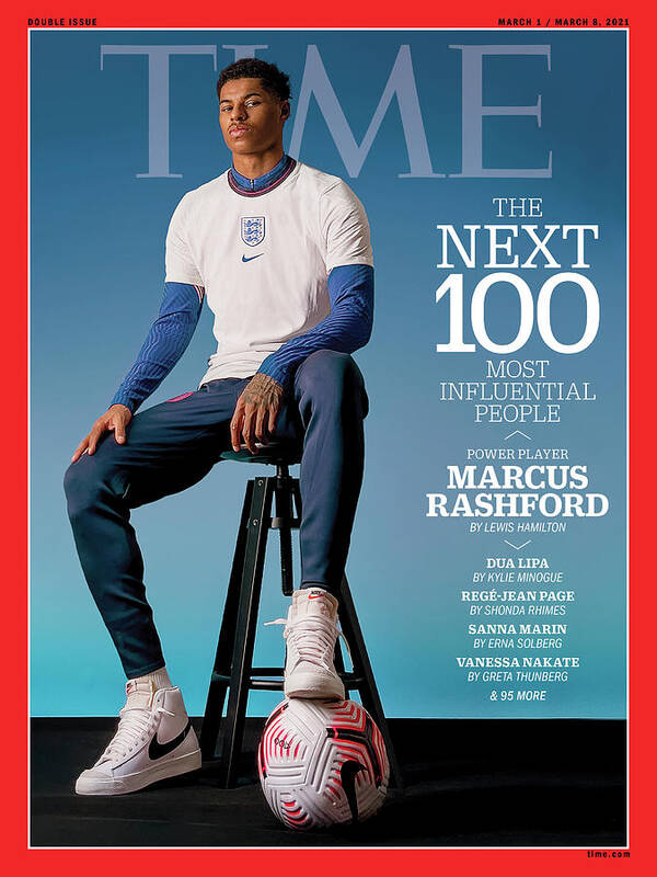 Time 100 Next Art Print featuring the photograph TIME 100 Next - Marcus Rashford by Photograph by Nwaka Okparaeke for TIME