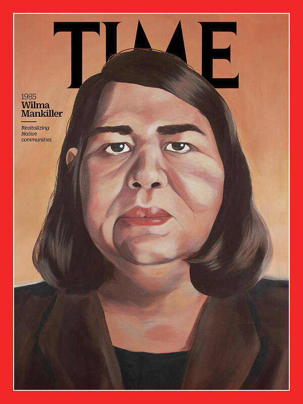 Time Art Print featuring the photograph Wilma Mankiller, 1985 by Painting by Lauren Crazybull for TIME