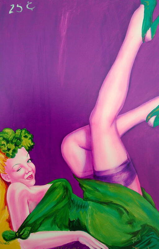 Pinup Art Art Print featuring the painting 25 by Holly Picano