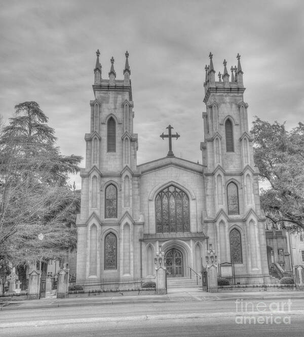 Revival Art Print featuring the photograph Gothic revival style Trinity Episcopal Cathedral #1 by Ules Barnwell