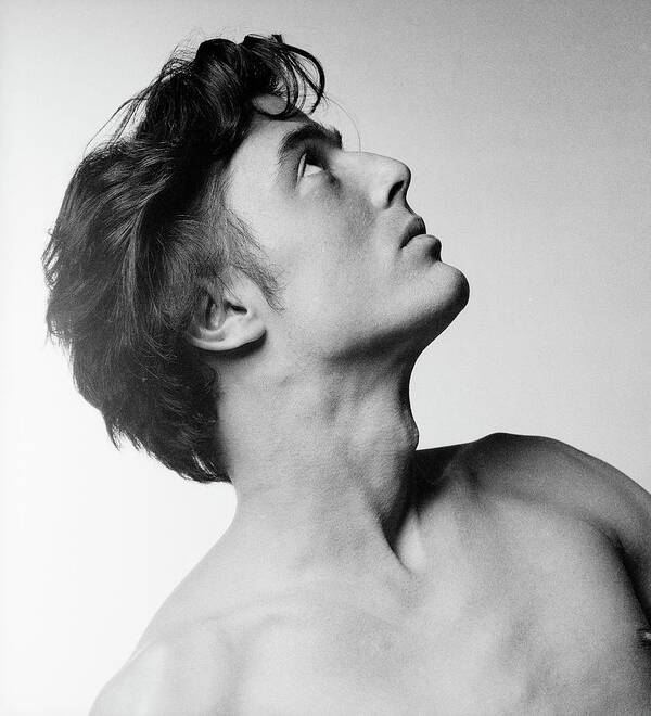 Studio Shot Art Print featuring the photograph Shirtless Young Man #1 by Horst P. Horst