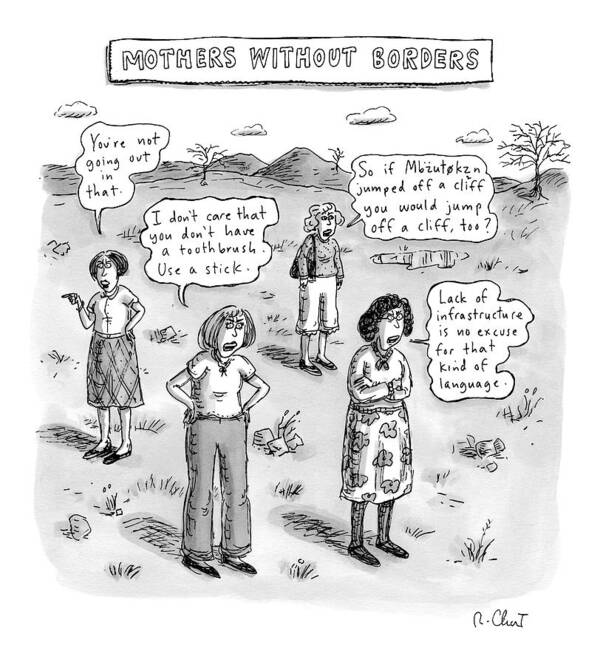 Captionless. Doctors Without Borders Art Print featuring the drawing New Yorker June 22nd, 2009 by Roz Chast
