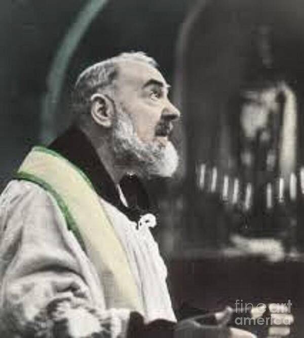 Prayer Art Print featuring the photograph Padre Pio #14 by Archangelus Gallery