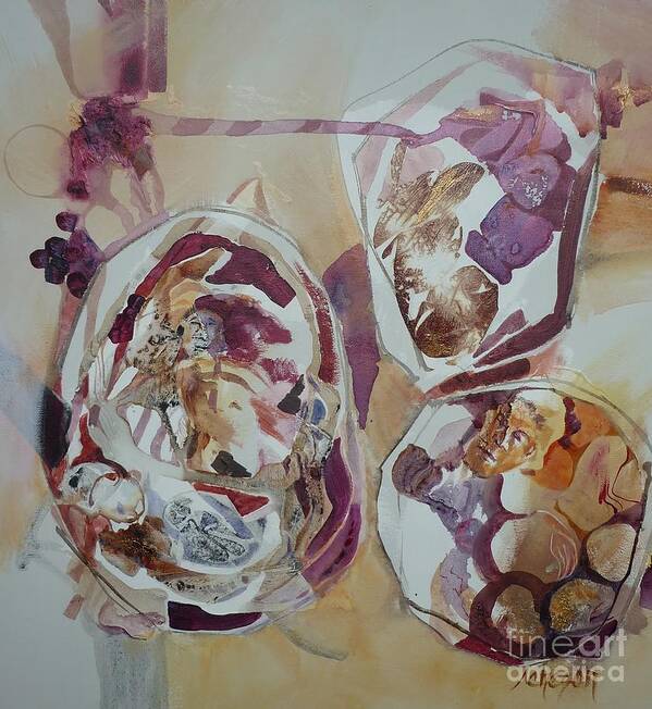 Circles Art Print featuring the painting Circles by Donna Acheson-Juillet