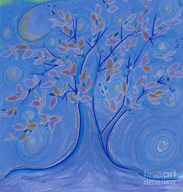 First Star Art Art Print featuring the drawing Dreaming Tree by jrr by First Star Art