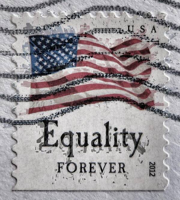 Stamp Art Print featuring the photograph Equality Forever by Patricia Januszkiewicz