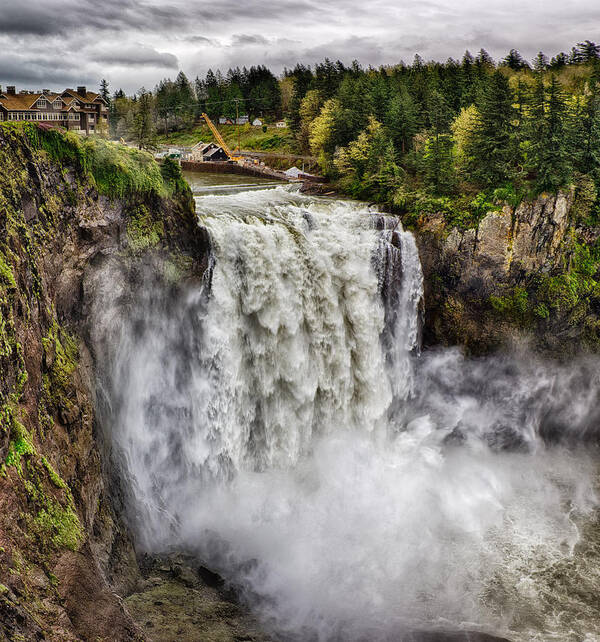 Snoqualmie Falls Washington State Panoramic Art Print featuring the photograph Falls in Love by James Heckt