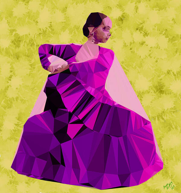 Flamenco. Spanish Art Print featuring the painting Flamenco Dancer in Spain by Bruce Nutting