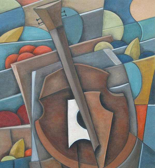 Musical Art Print featuring the painting Fruit Cello by Trish Toro