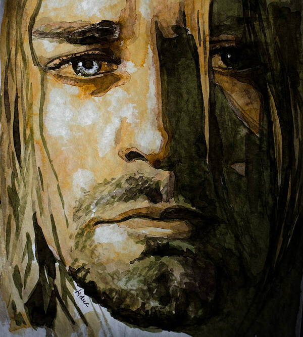 Kurt Cobain Art Print featuring the painting Kurt Cobain by Laur Iduc