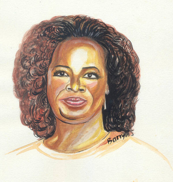 Actress Art Print featuring the painting Oprah Winfrey by Emmanuel Baliyanga