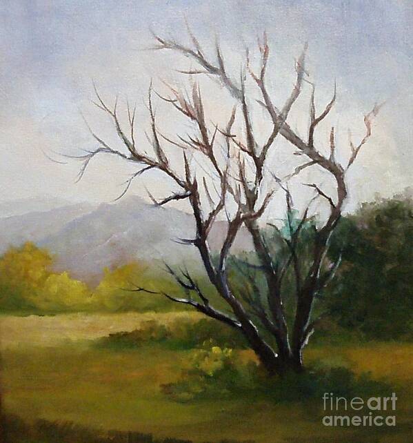 West Texas Tree Art Print featuring the painting West Texas Tree by Barbara Haviland