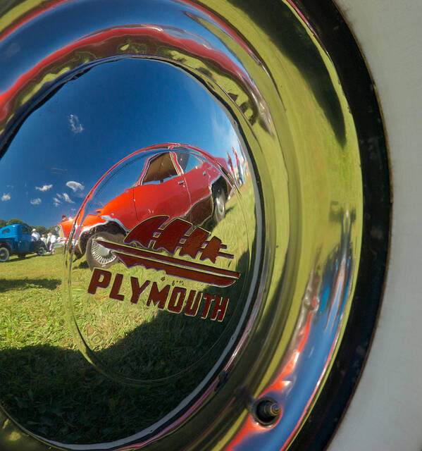 1947 Plymouth Coupe Art Print featuring the photograph 1947 Plymouth Coupe Hubcap by Mark Dodd